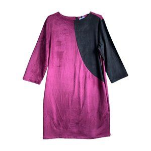 Toofan MicroSuede Colorblock Dress NWT